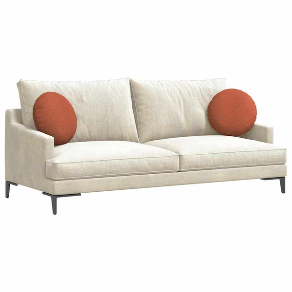 2er Set Sitzkissen Rot-Orange Cord Ø 40cm
