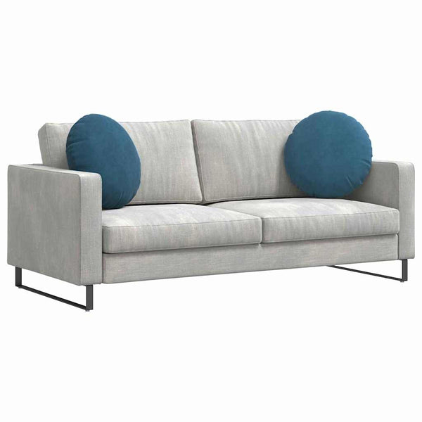 Samt Sitzkissen Blau 2er Set Ø50cm