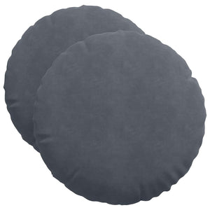 Samt Sitzkissen Dunkelgrau 2er Set Ø50cm