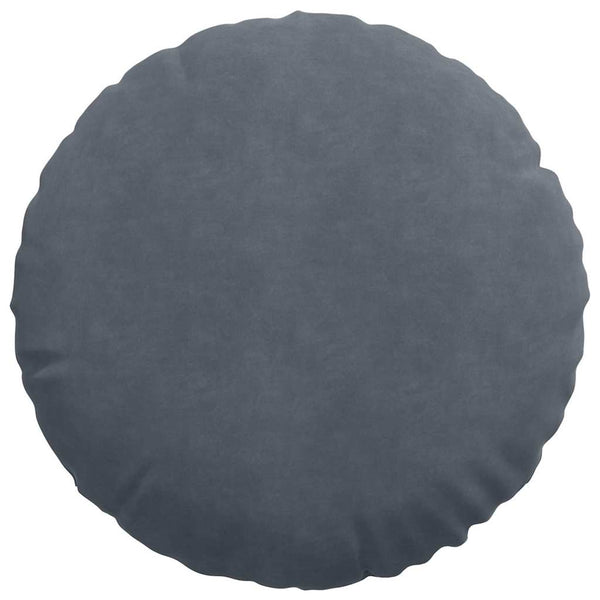 Samt Sitzkissen Dunkelgrau 2er Set Ø50cm
