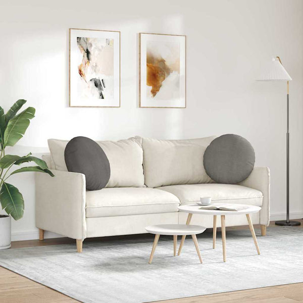 Cord Sitzkissen Hellgrau 2er Set