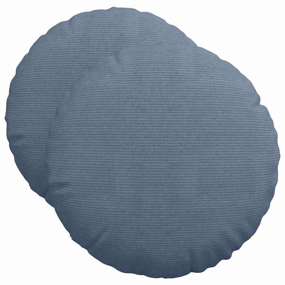 Blaue Cord Sitzkissen, 2er Set