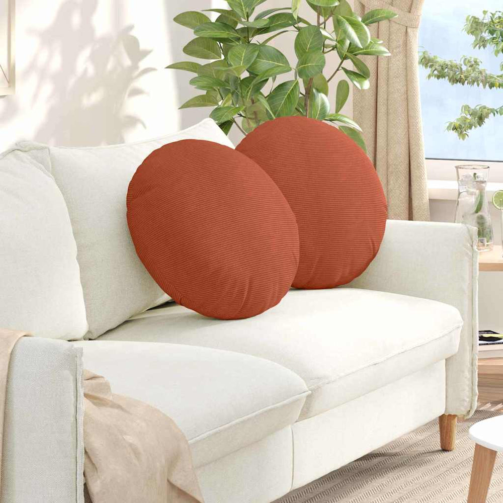 Sitzkissen 2er Set Rot-Orange Cord