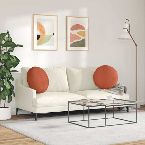 Sitzkissen 2er Set Rot-Orange Cord