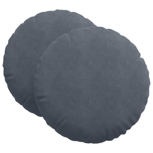 Sitzkissen 2er Set Dunkelgrau Samt Ø60cm