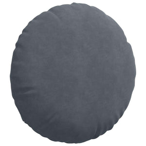 Sitzkissen 2er Set Dunkelgrau Samt Ø60cm