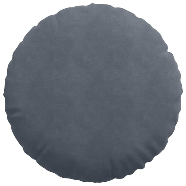 Sitzkissen 2er Set Dunkelgrau Samt Ø60cm