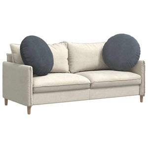 Sitzkissen 2er Set Dunkelgrau Samt Ø60cm