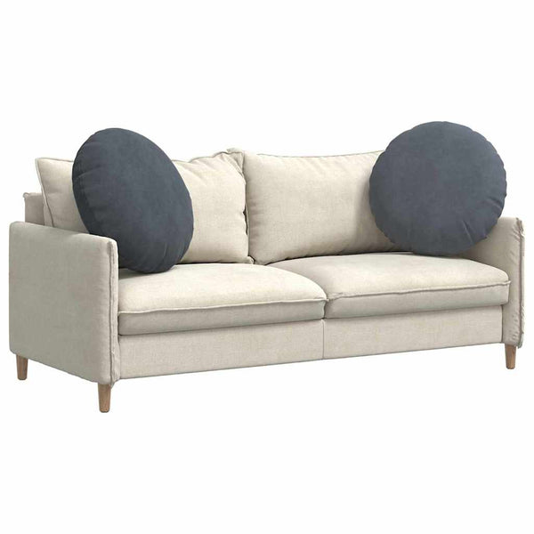 Sitzkissen 2er Set Dunkelgrau Samt Ø60cm