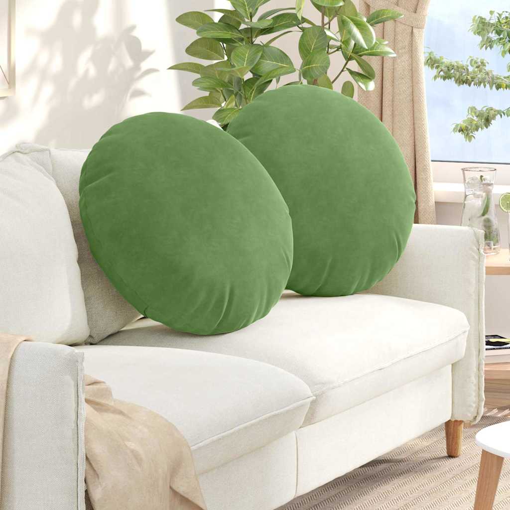 Samt Sitzkissen Hellgrün 2er Set Ø60cm