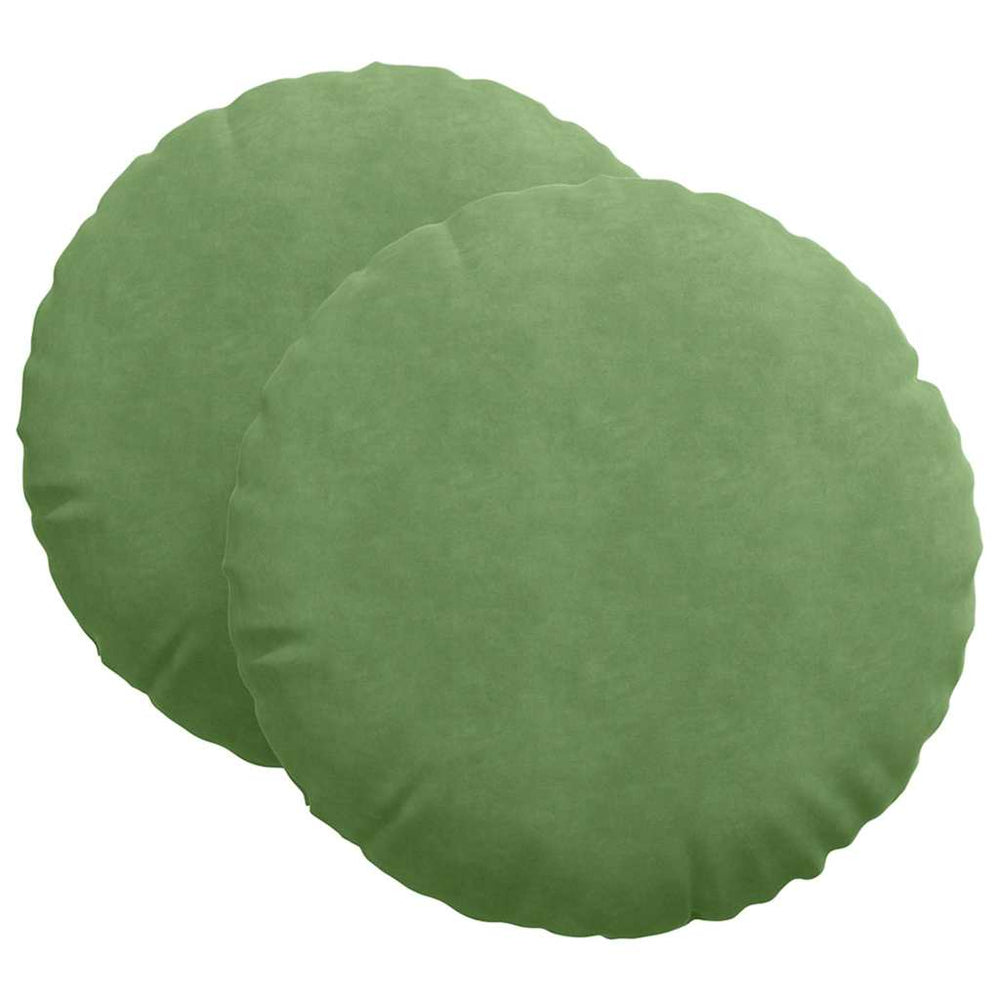 Samt Sitzkissen Hellgrün 2er Set Ø60cm