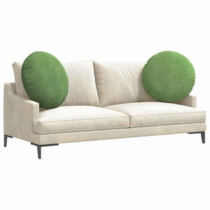 Samt Sitzkissen Hellgrün 2er Set Ø60cm
