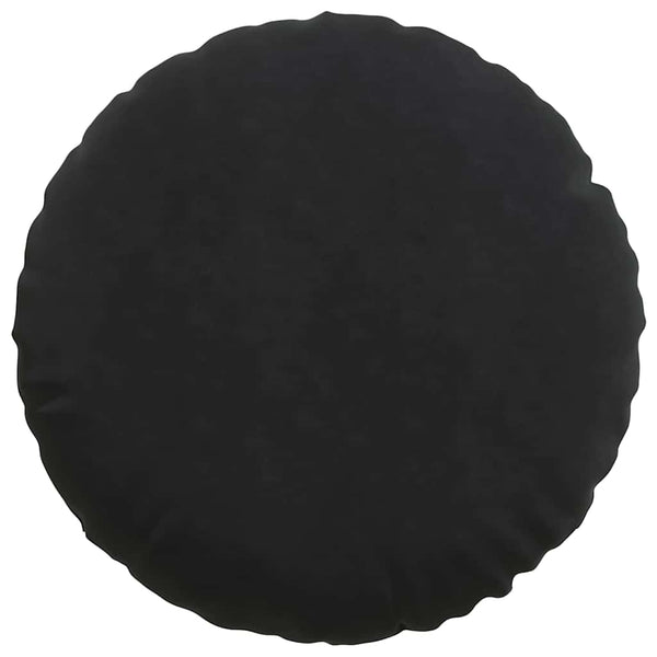 Schwarze Samt Sitzkissen Ø60cm - 2er Set