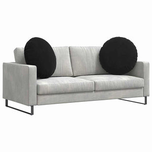 Schwarze Samt Sitzkissen Ø60cm - 2er Set