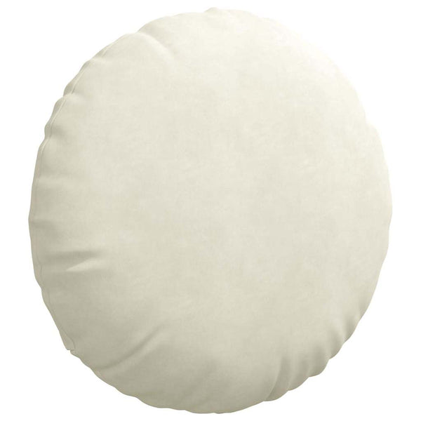 Creme Sitzkissen 2er Set Samt Ø60cm