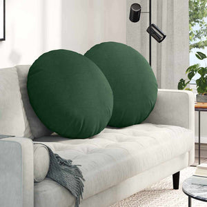 Cord Sitzkissen Dunkelgrün 2er Set Ø60cm