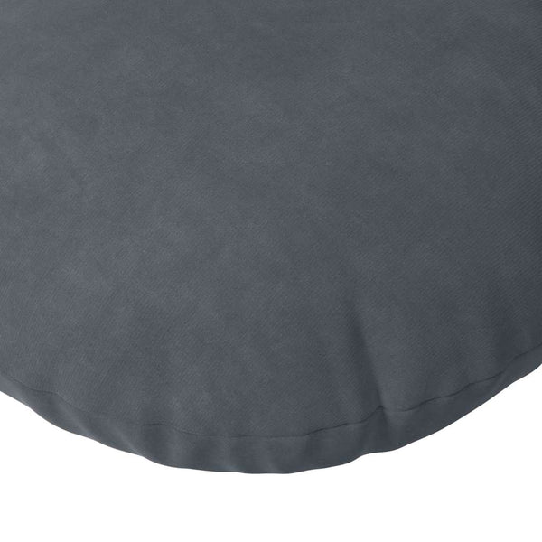 Sitzkissen 2er Set Dunkelgrau Samt Ø 80cm