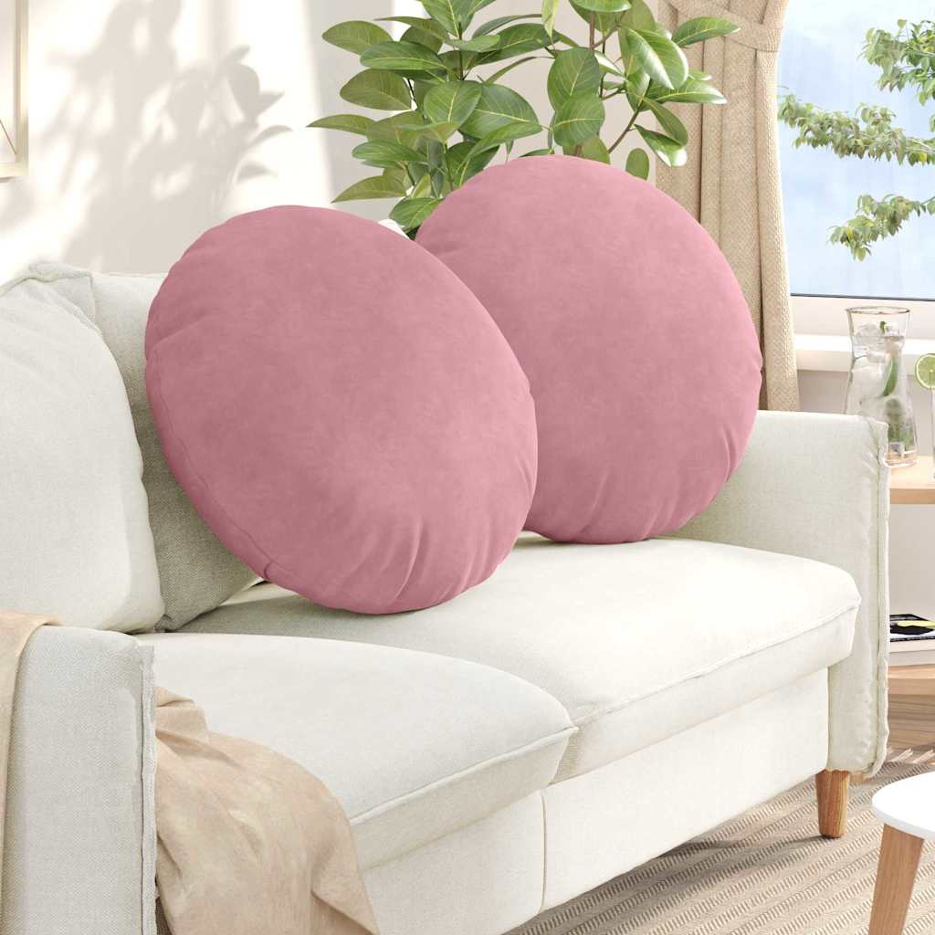 Samt Sitzkissen Rosa 2er Set Ø 80cm