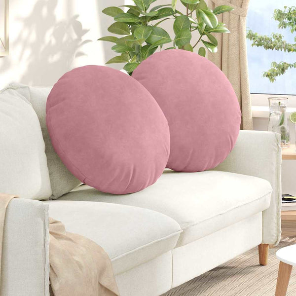 Samt Sitzkissen Rosa 2er Set Ø 80cm