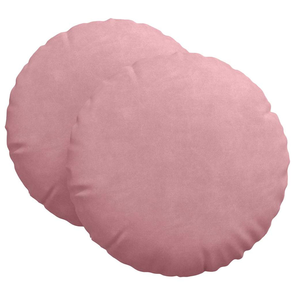 Samt Sitzkissen Rosa 2er Set Ø 80cm