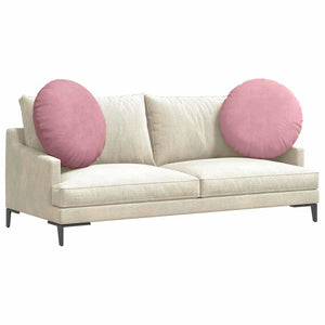 Samt Sitzkissen Rosa 2er Set Ø 80cm