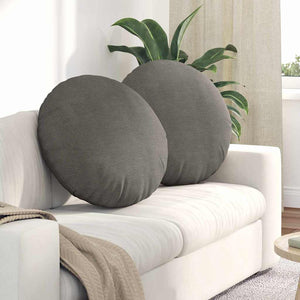 Cord Sitzkissen Hellgrau 2er Set Ø 80cm