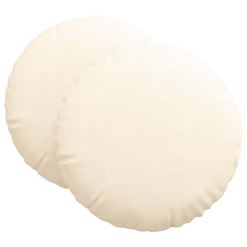Sitzkissen 2er-Set Creme Cord Ø 80cm