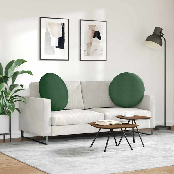 Sitzkissen 2er Set Dunkelgrün Cord