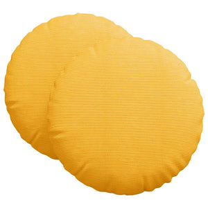 Gelbe Sitzkissen Cordstoff Ø 80cm, 2er-Set