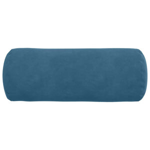 vidaXL Traversins 2 pcs Bleu Ø 15 x 40 cm Tissu de velours côtelé