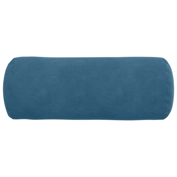 vidaXL Traversins 2 pcs Bleu Ø 15 x 40 cm Tissu de velours côtelé