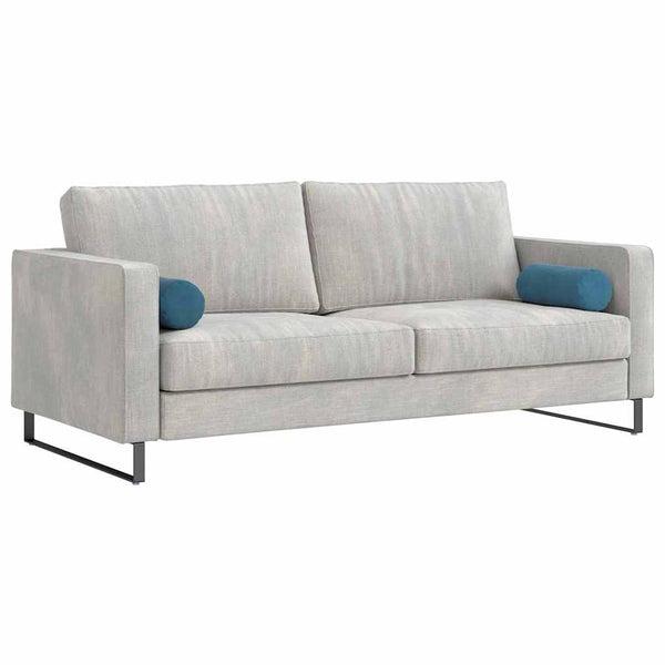 vidaXL Traversins 2 pcs Bleu Ø 15 x 40 cm Tissu de velours côtelé