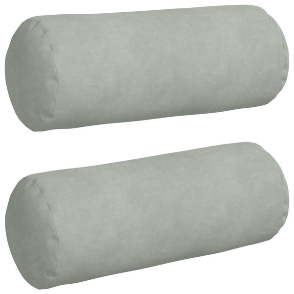 Bolsterkissen 2er-Set Hellgrau Cord 15x40 cm