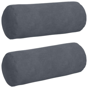 Cord Bolsterkissen Dunkelgrau 2er-Set