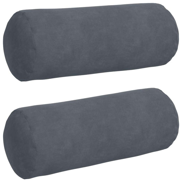 Cord Bolsterkissen Dunkelgrau 2er-Set