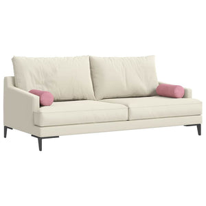 2er-Set Bolsterkissen Rosa Cord 15x40 cm