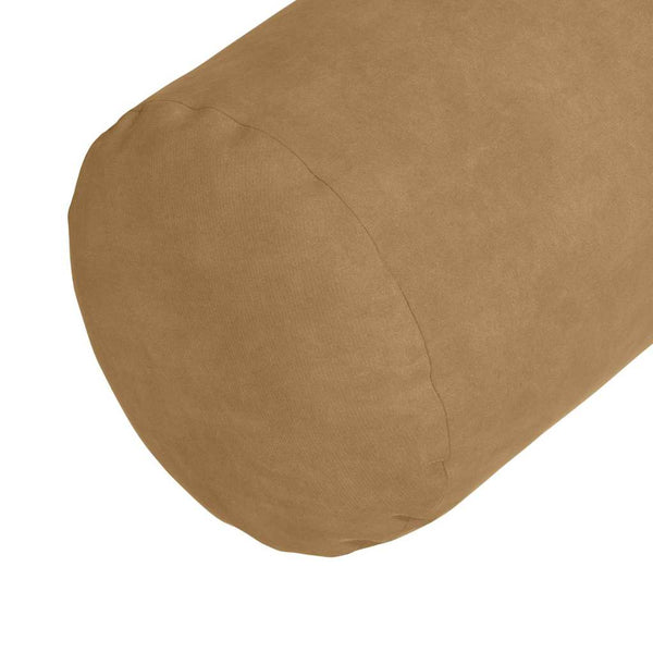 Bolsterkissen 2er Set Braun Cord 15x40cm