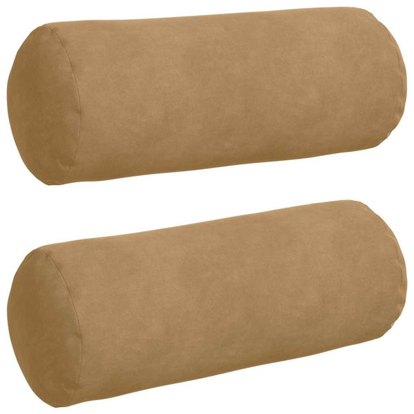 Bolsterkissen 2er Set Braun Cord 15x40cm
