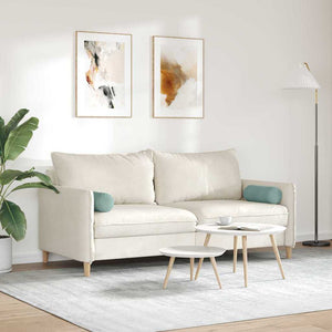 2er-Set Bolsterkissen Cord Meergrün Ø 15x40cm