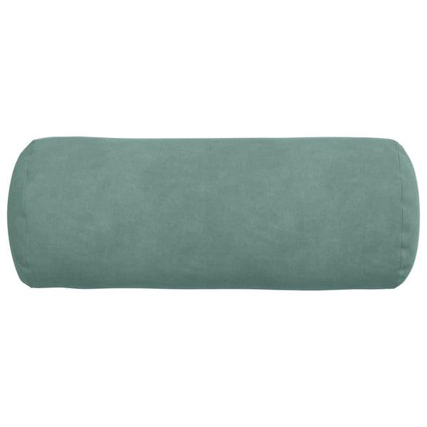 2er-Set Bolsterkissen Cord Meergrün Ø 15x40cm