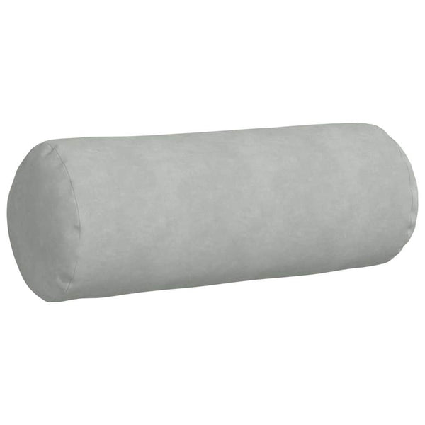 2er-Set Bolsterkissen Hellgrau Cord 25x70 cm