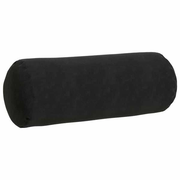 Bolsterkissen 2er-Set Schwarz Cord Ø25x70cm