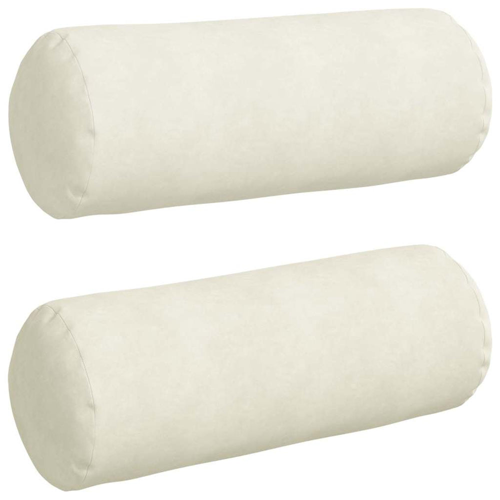 2er-Set Bolsterkissen Creme Cord 25x70 cm