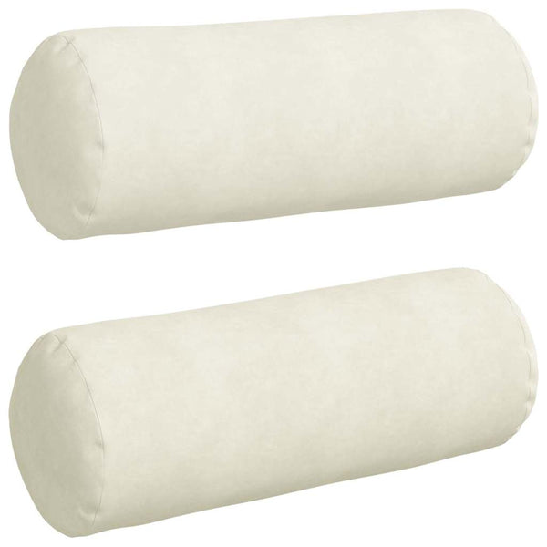 2er-Set Bolsterkissen Creme Cord 25x70 cm