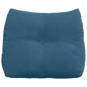 Blaues Samt Rückenkissen 60 cm