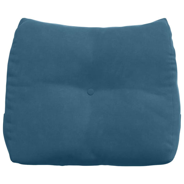 Blaues Samt Rückenkissen 60 cm
