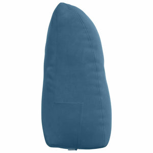 Blaues Samt Rückenkissen 60 cm