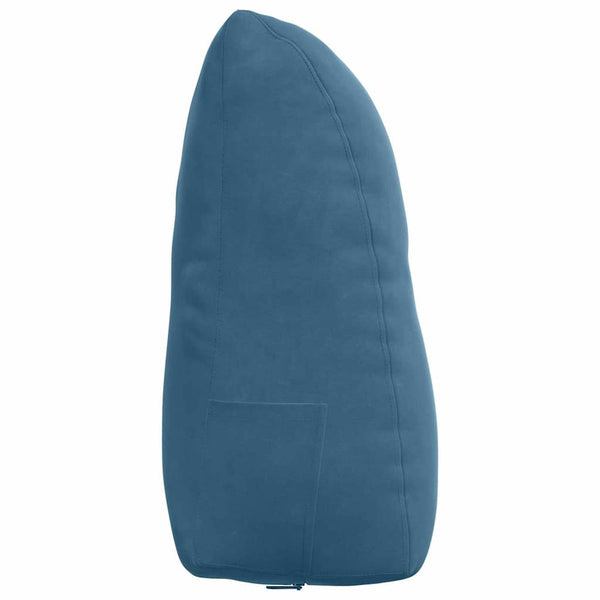 Blaues Samt Rückenkissen 60 cm
