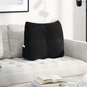 Schwarzes Samt Rückenkissen 60 cm