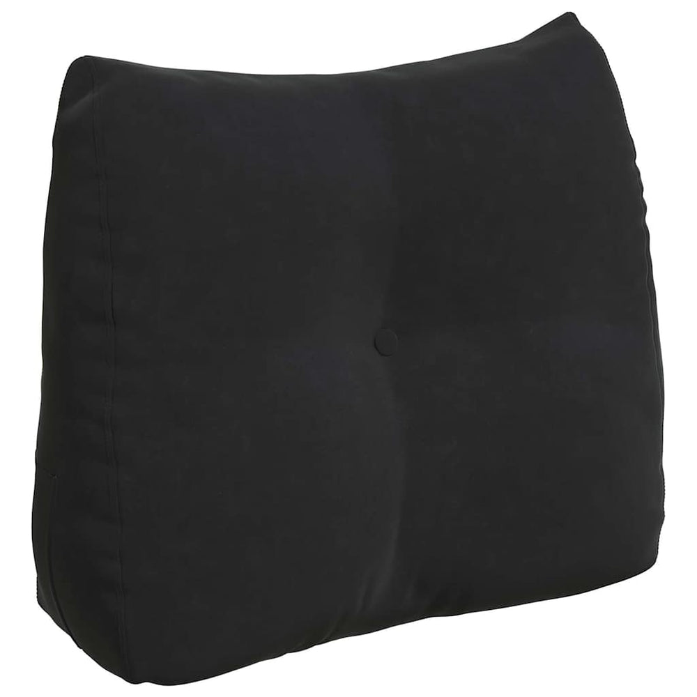 Schwarzes Samt Rückenkissen 60 cm